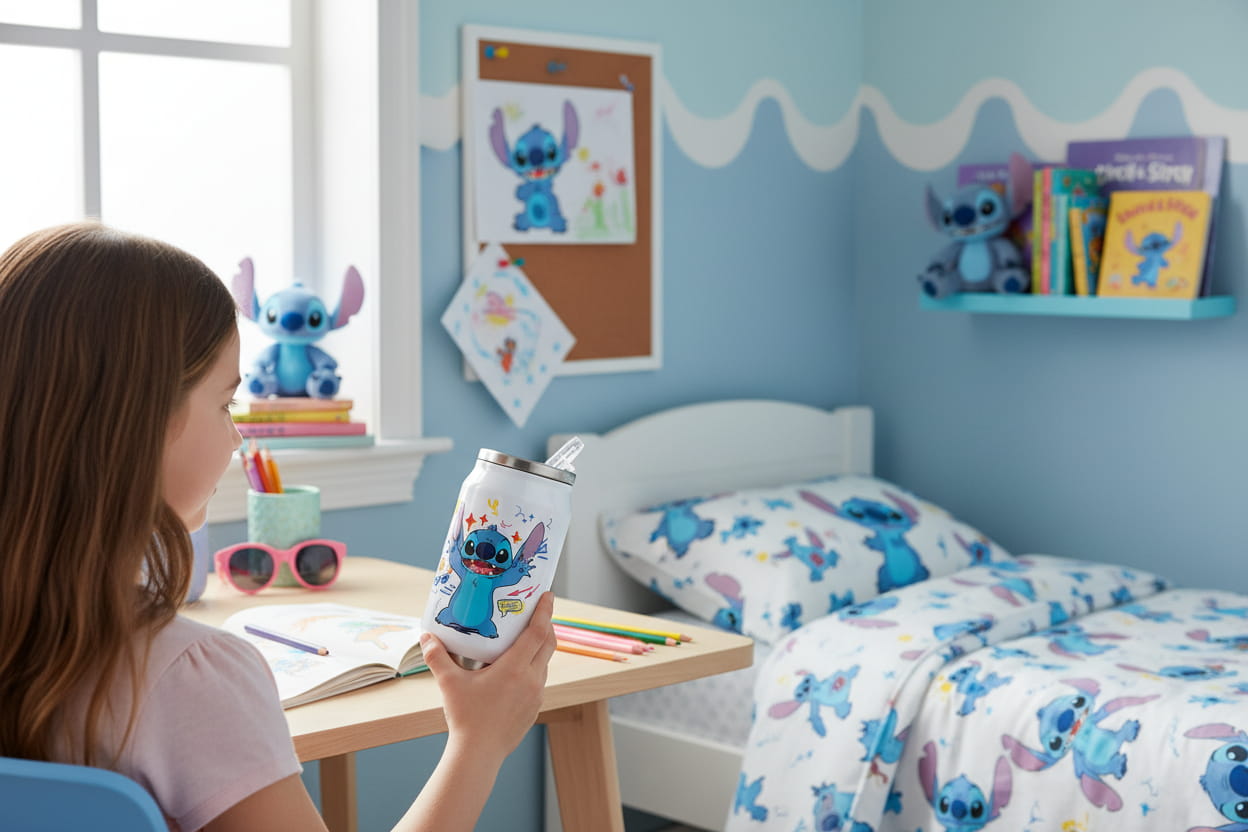 Gilde Disney Edelstahl Thermosflasche / Getränkedose "Stitch"