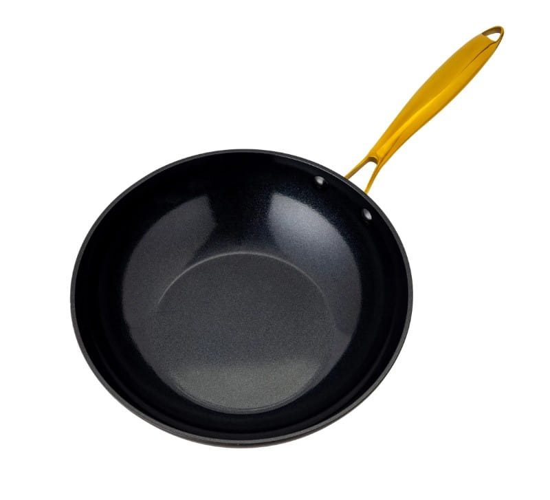 Henssler Schnelle Nummer Aluminium-Wok mit goldenem Griff, Ø 28 cm