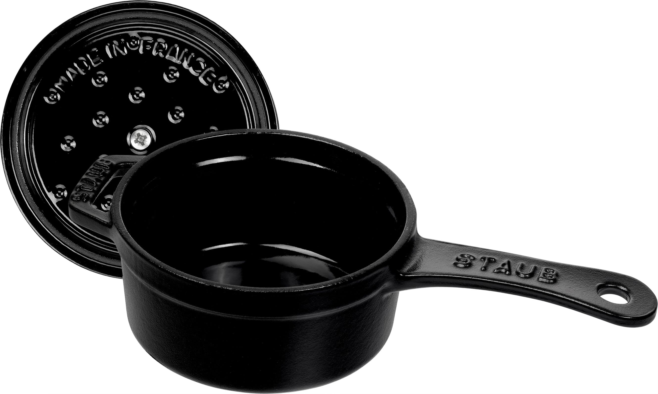 Staub Mini  Formen kleine Kasserolle 10cm schwarz