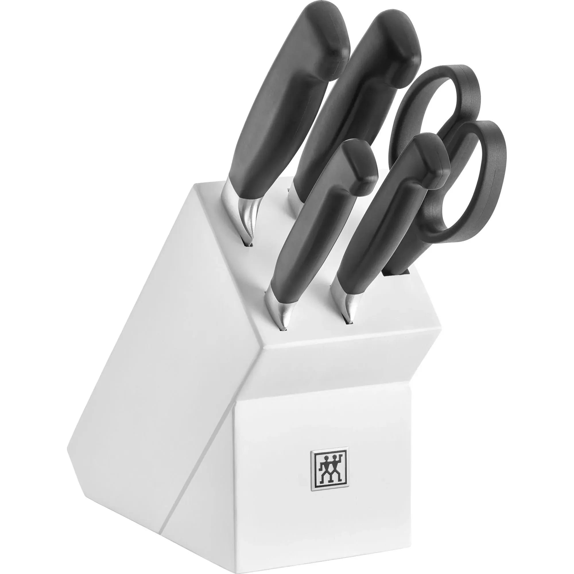 Zwilling Vier Sterne 6-tlg Messerblock Esche weiß