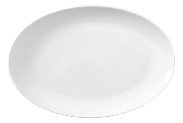Seltmann Porzellan Lido Weiß uni Servierplatte oval 28 x 19 cm