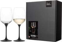 Eisch Glas Kaya Black 2 Weißweingläser 500/31 im Geschenkkarton