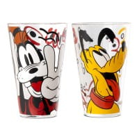 Gilde Disney Trinkgläser "Goofy & Pluto" forever & ever, 2er Set - H: 12,5 cm