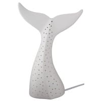 Gilde Porzellan Lampe "Flosse", weiß - 30 cm