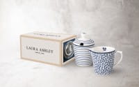 Laura Ashley Blueprint Porzellan Zuckerdose und Milchkännchen Set