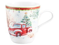 Seltmann Porzellan Weihnachtsbecher mit Henkel "Weihnachtsauto" 0,40 l