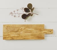 SelbraeHouse Olivenholz Schneidebrett mit Griff rechteckig 40 x 12 cm