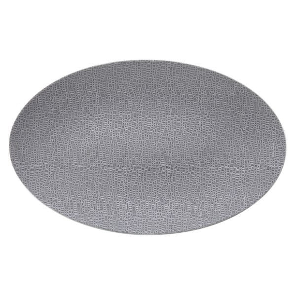 Seltmann Porzellan Life Fashion elegant grey Servierplatte oval 40x26 cm
