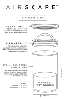 Airscape Edelstahl-Aromabehälter klein, silber gebürstet