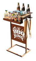 Ferrum Art Design Rost Grilltisch + Tafel "BBQ King"