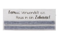 Gilde MDF LED Schlüsselbrett "Familie verwandelt ein Haus in ein Zuhause!", weiß - 34 x 14 cm