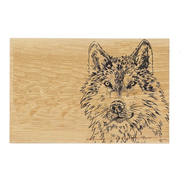 Scottish Eiche Servierbrett 30 cm - Wolf 30 x 20 cm