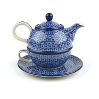 Bunzlau Castle Keramik Set Tea for One 600 ml - Blue Diamond