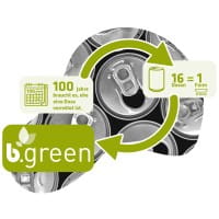 Berndes Eco Recycle+ Backformset, 2-tlg., Pizzablech rund 33 cm + Kastenform 27 x 11 cm, Alu recycel