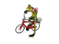 formano Kunststein-Frosch auf Fahrrad, hellgrün, 16 x 17 cm, sortiert