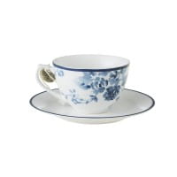 Laura Ashley Blueprint Porzellan Cappuccino Tasse & Untertasse China Rose