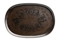 Mäser Steinzeug Metallic Bronze Platte oval 33 x 23 cm UNO