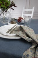 Laura Ashley Kitchen Linen Tischdecke Wild Clematis blau einfarbig