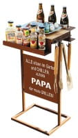 Ferrum Art Design Rost Grilltisch + Tafel "Papa"