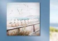 Gilde Bild "Seaside" auf Holzrahmen - 60 x 60 cm