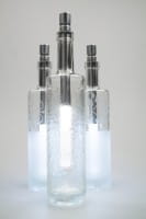 Bottlelight Flasche Titano Eisblumen, handbearbeitet