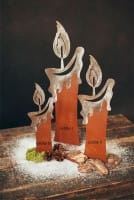 Ferrum Art Design Rost Kerze mit glänzender Flamme, Gr.II