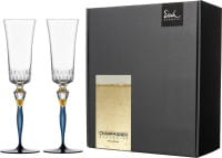 Eisch Glas Champagner Exklusiv 2 Champagnergläser 596/72 blau im GK Festivity