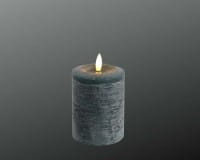 DEKOFlorale Rustikale Real Flame LED-Kerze Schwarz 7,6 x 10 cm