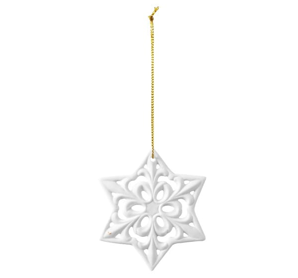 Seltmann Weihnachtsanhänger "Stern, Schneeflocke", 8 cm, Weiß