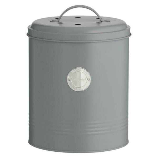 Typhoon Living - Kompostbehälter, Pastellgrau, 2,5 Liter