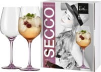 Eisch Glas Secco Flavoured Hugoglas 500/21p mit pinkem Fuß, 2 Stk i.Geschenkk