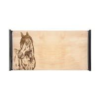 Scottish Sycamore - Tablett groß mit Griffen - Pferd Portrait 48,5 x 25,5 cm