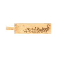Scottish Eiche Servier-"Paddel" lang - Entenfamilie 65 x 15 cm