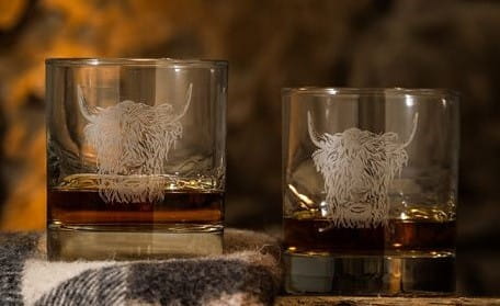 Scottish 2 Whiskybecher / Tumbler - Schottisches Hochlandrind Ø 8,5 cm