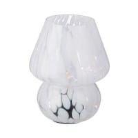 Gilde Glas LED-Tischleuchte "Bianco", weiß - 20 cm