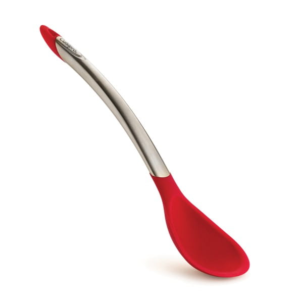 Cuisipro Elegance Silikon-Kochlöffel aus satiniertem Edelstahl rot 30,5 cm