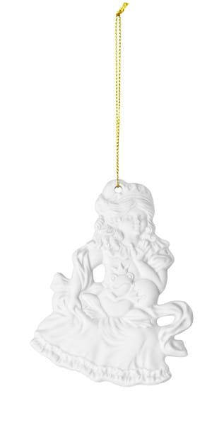 Seltmann Porzellan Weihnachtsanhänger "Froschkönig", 8 cm, Weiß