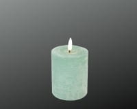 DEKOFlorale Rustikale Real Flame LED-Kerze Aqua 7,6 x 16 cm