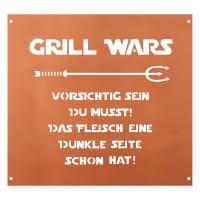 Ferrum Art Design Rost Gedichttafel "Grill Wars"