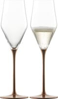Eisch Glas Kaya Copper 2 Champagnergläser 518/7 mit Moussierpunkt im Geschenkkarton