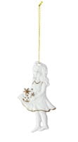 Seltmann Porzellan Weihnachtsanhänger "Sterntaler", 8 cm, Weiß/Gold