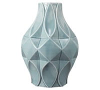 Königlich Tettau Porzellan T.Atelier Vase 20/02 Arktisblau 21 cm