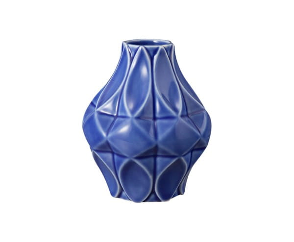 Königlich Tettau Porzellan T.Atelier Vase 20/02 Dunkelblau 11 cm