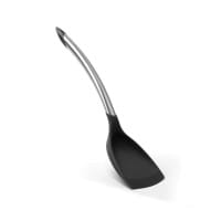 Cuisipro Elegance Silikon-Wok-Wender aus satiniertem Edelstahl schwarz 31.5 cm