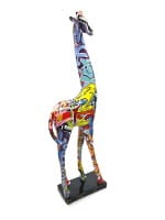 Gilde Kunstharz Giraffe "Street Art", Graffiti - 48 cm, sortiert