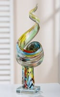 Gilde Glas-Skulptur "Twister" - 35 cm