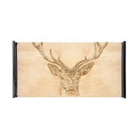 Scottish Sycamore - Tablett groß mit Griffen - Hirschbock 48,5 x 25,5 cm