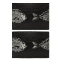 Scottish Schiefer 2 Tischsets - Fisch 30 x 22 cm