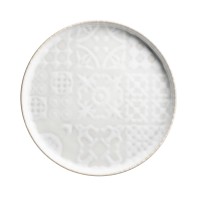 Mäser Steinzeug Tiles Weiß Teller flach 28 cm UNO