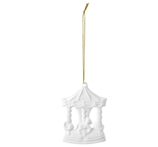 Seltmann Porzellan Weihnachtsanhänger "Karussell", 8 cm, Weiß